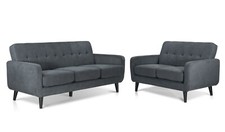 Grey Fabric Sofas - 3+2