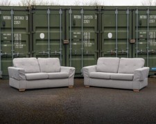 Two Grey 2 Seater Sofas -