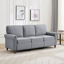 3 Seater Sofa Couch Linen