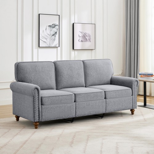 Seater sofa couch - seater, linen