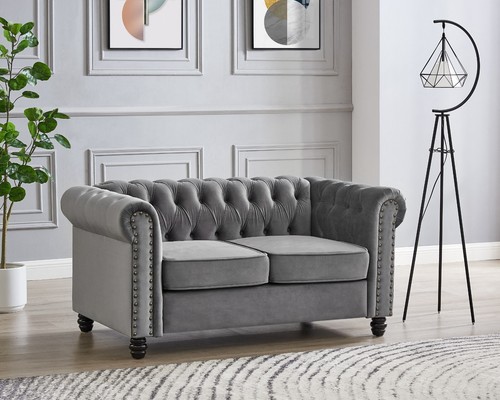 Velvet sofa chesterfield 3 - sofa, 2