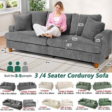 3 4 Seater Corduroy Sofa
