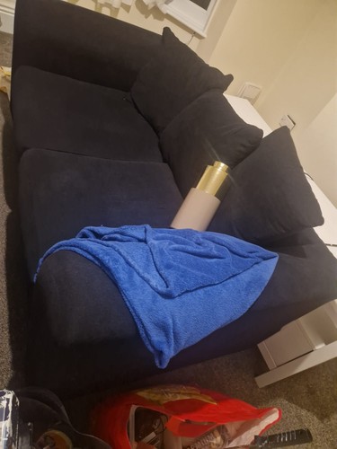 Black two seater - two, sofas