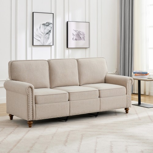 Seater sofa couch linen - 3,