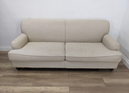 Sofa seater cream fabric - sofa,