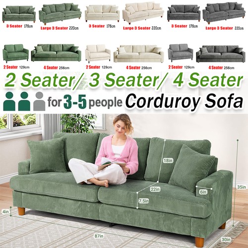 Seater corduroy sofa - 2/3/4,